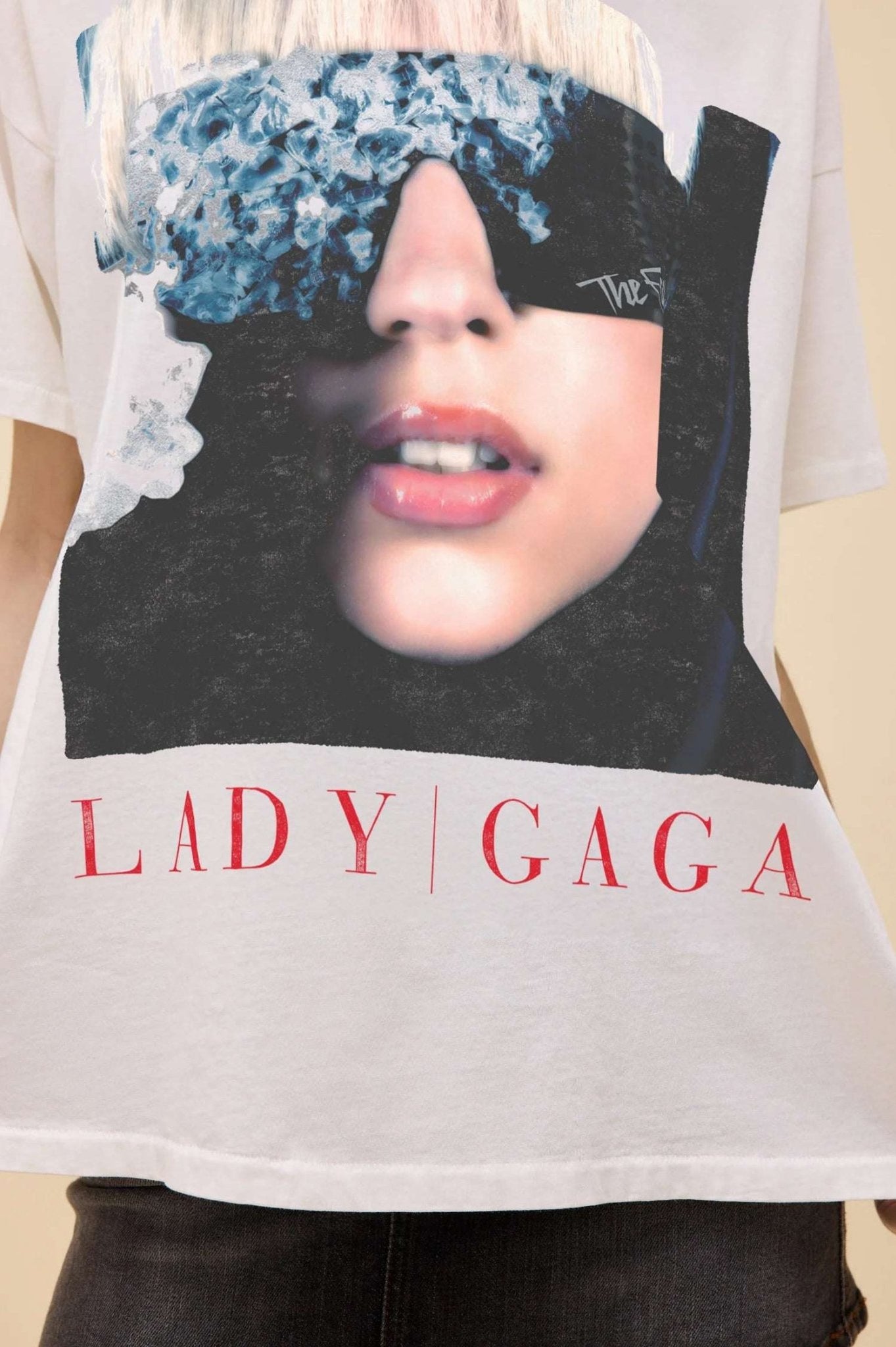 Shop Daydreamer LA Daydreamer LA Lady Gaga The Fame Merch Tee T-Shirt for women – premium loungewear and festival fashion at Spoiled Brat