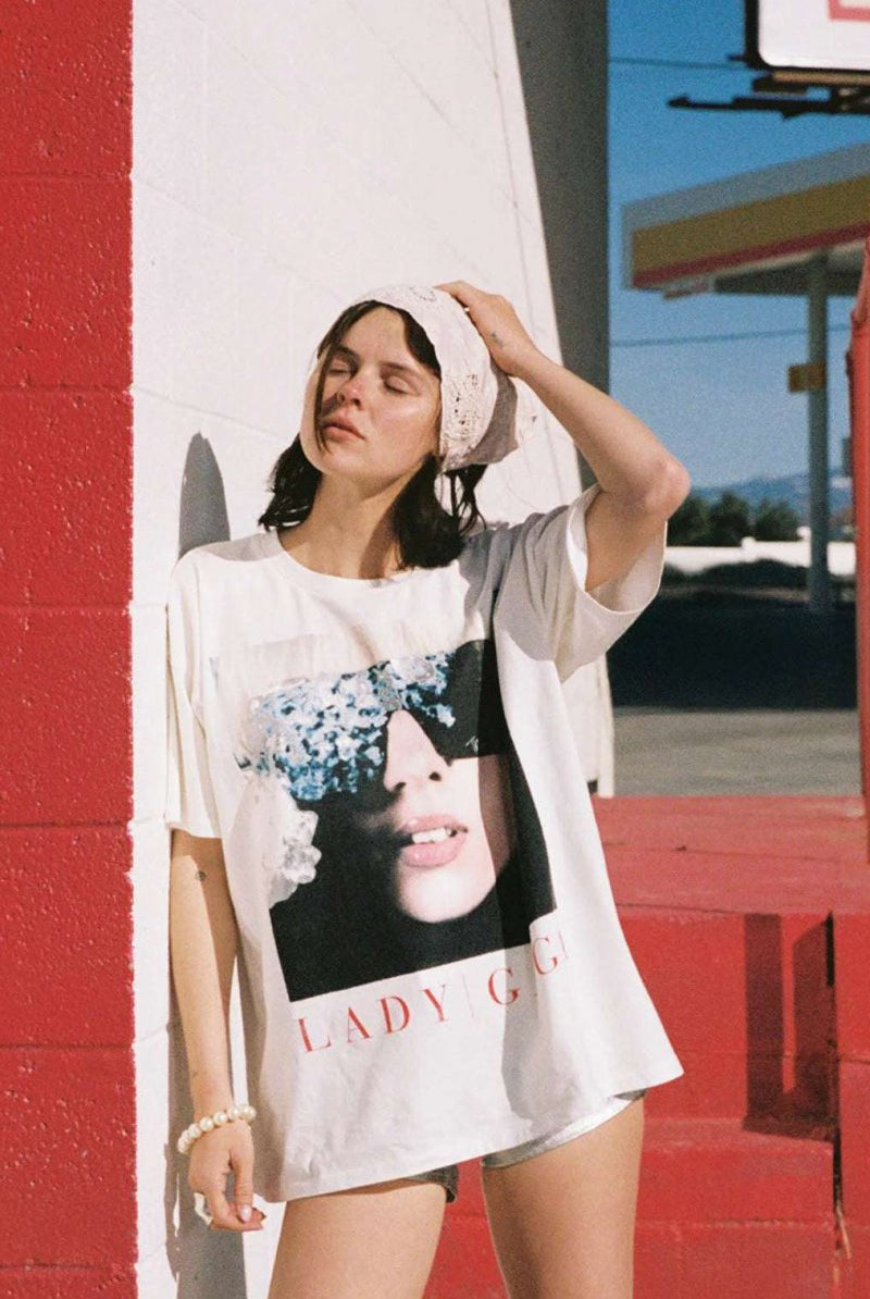 Shop Daydreamer LA Daydreamer LA Lady Gaga The Fame Merch Tee T-Shirt for women – premium loungewear and festival fashion at Spoiled Brat
