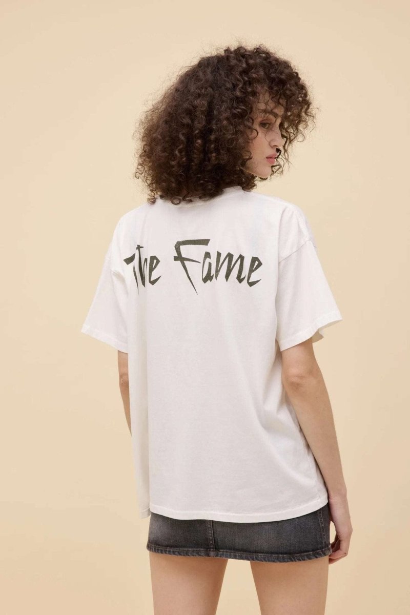 Shop Daydreamer LA Daydreamer LA Lady Gaga The Fame Merch Tee T-Shirt for women – premium loungewear and festival fashion at Spoiled Brat