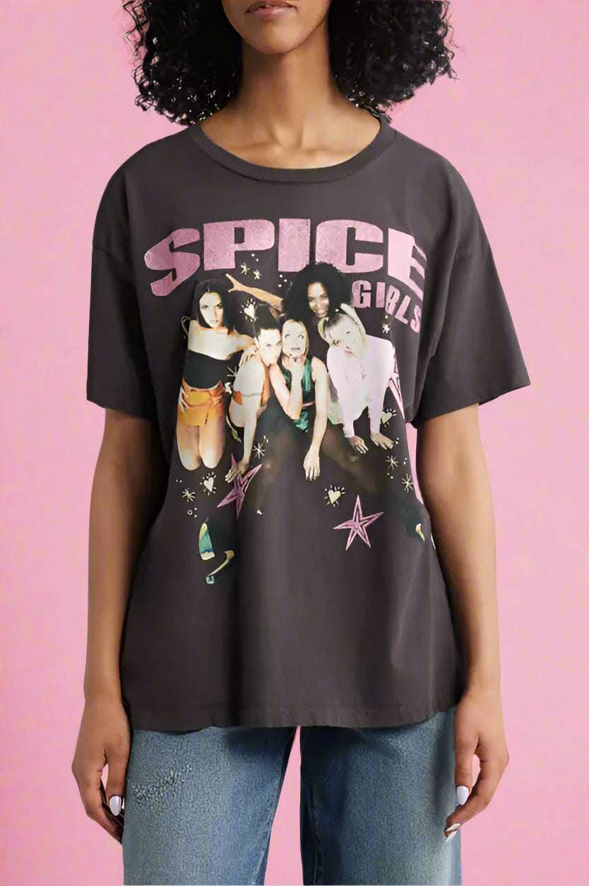 Shop Daydreamer LA Daydreamer LA Spice Girls Doodles Merch Tee T-Shirt for women – premium loungewear and festival fashion at Spoiled Brat