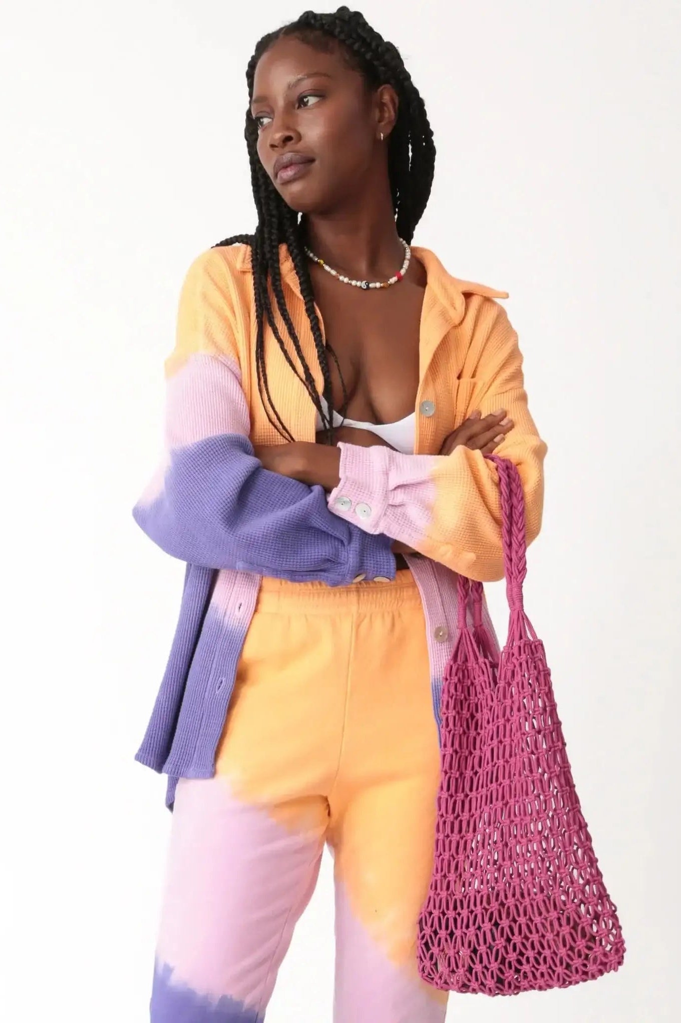 Shop Electric and Rose Electric and Rose Boyfriend Thermal Shirt Shirt for women – premium loungewear and festival fashion at Spoiled Brat