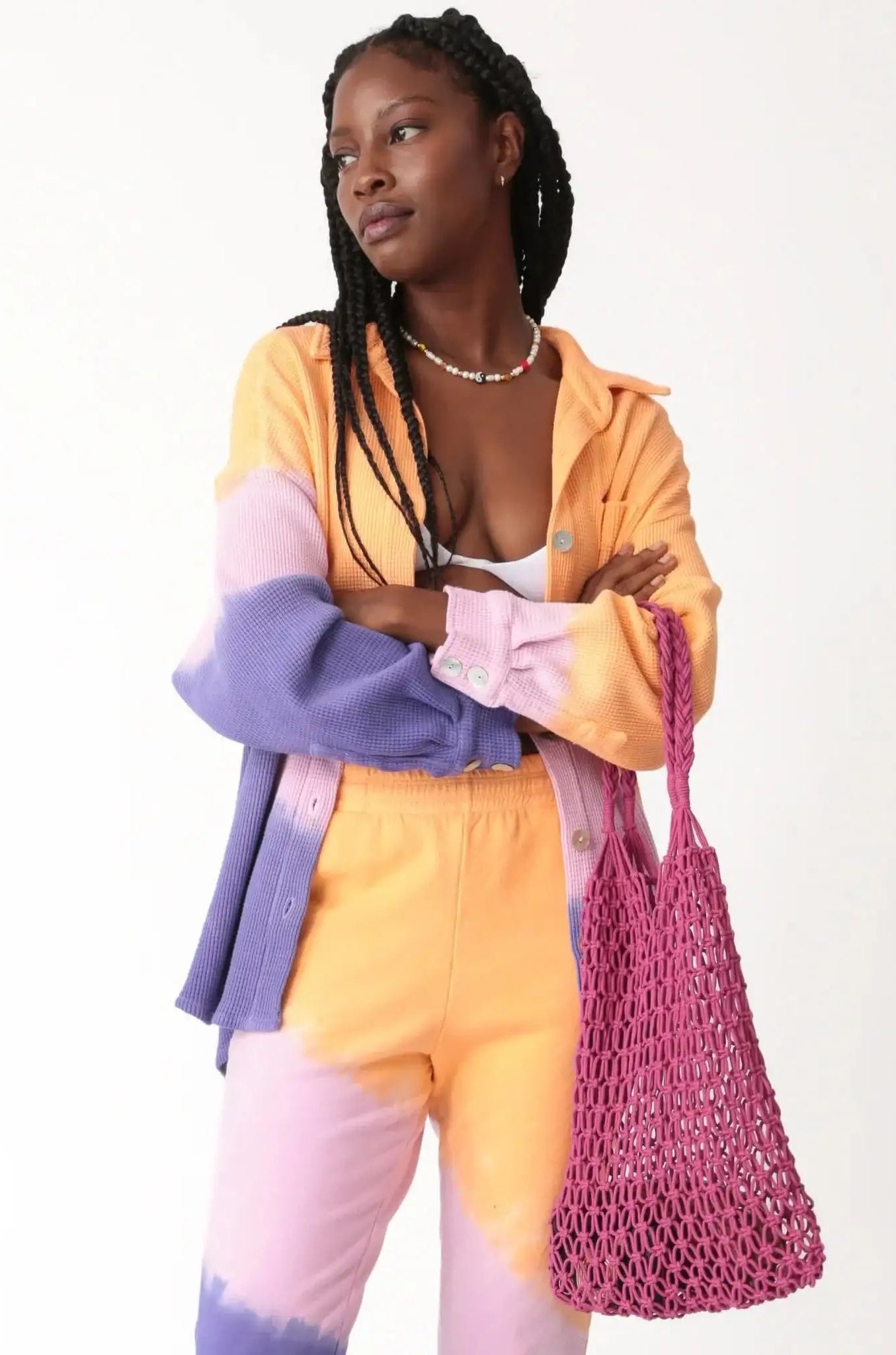 Shop Electric and Rose Electric and Rose Boyfriend Thermal Shirt Shirt for women – premium loungewear and festival fashion at Spoiled Brat