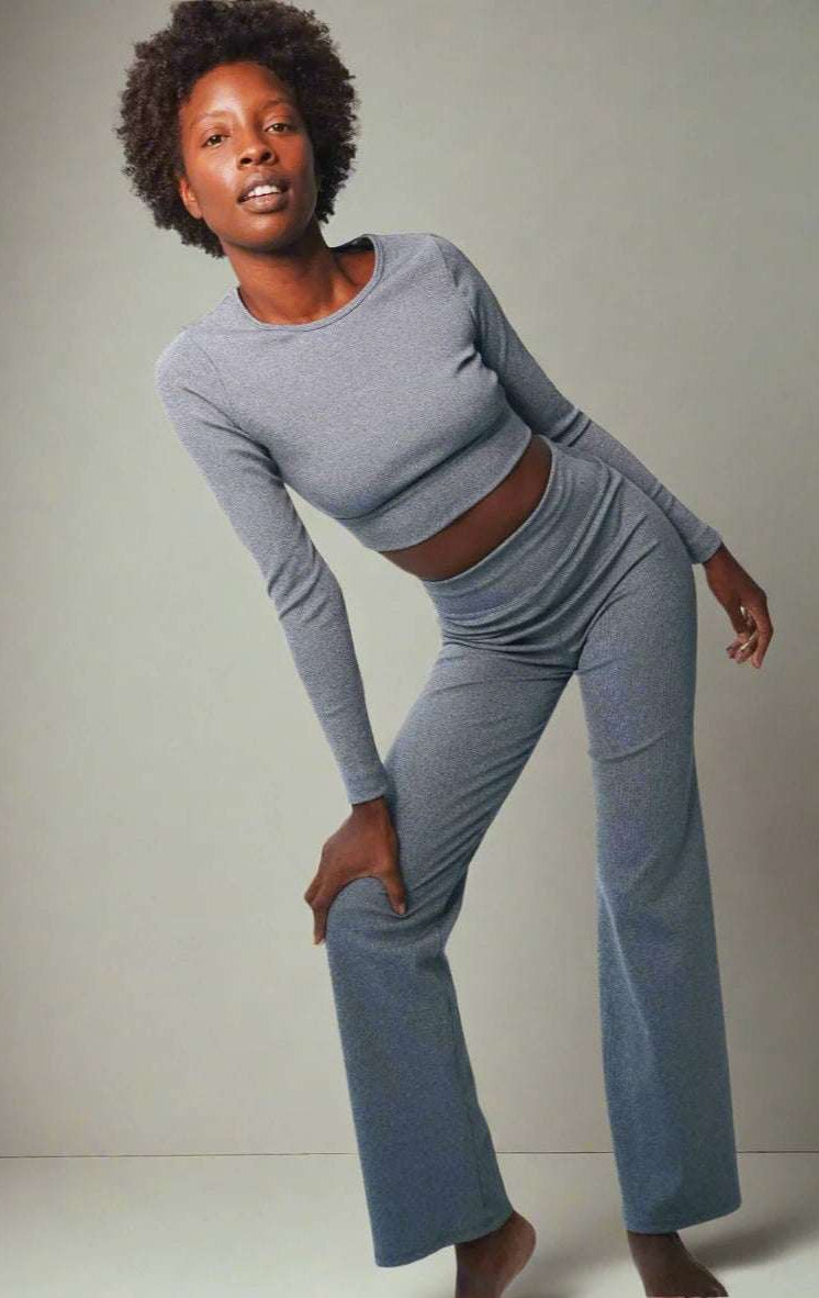 Shop Electric and Rose Electric & Rose Ella Ribbed Lounge Pants Trousers for women – premium loungewear and festival fashion at Spoiled Brat