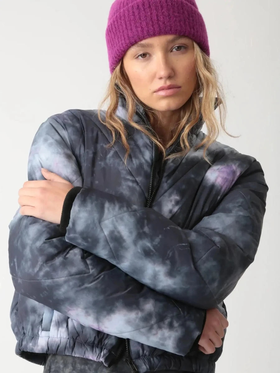 Shop Electric and Rose Electric & Rose Puffer Bomber Jacket as seen on Chloe Meadows Jacket for women – premium loungewear and festival fashion at Spoiled Brat