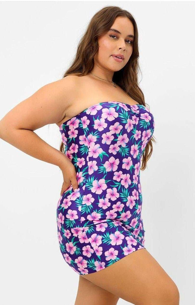 Frankies Bikinis Palmer Shine Strapless Tube Dress Midi Dress by Frankies Bikinis as seen on celebrities