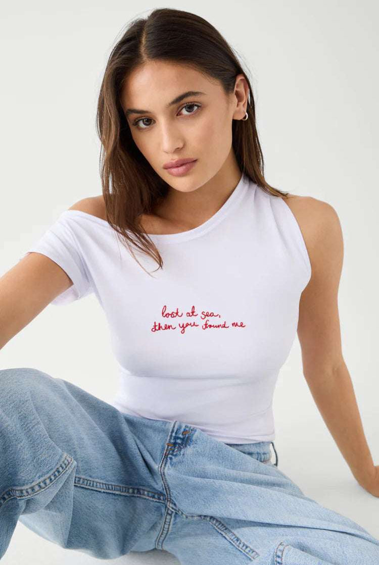 Shop Frankies Bikinis Frankies Bikinis Starlight Cotton Tee Top for women – premium loungewear and festival fashion at Spoiled Brat