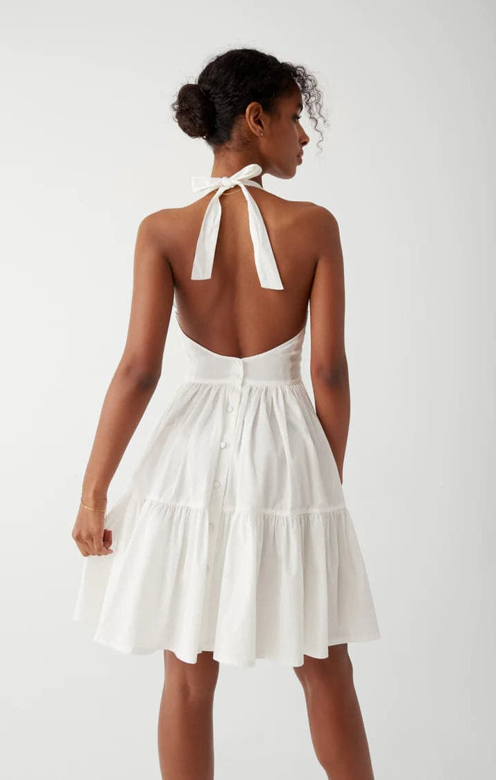 Shop Frankies Bikinis Frankies Bikinis Tulsa Halter Midi Dress as seen on Malin Andersson Maxi Dress for women – premium loungewear and festival fashion at Spoiled Brat