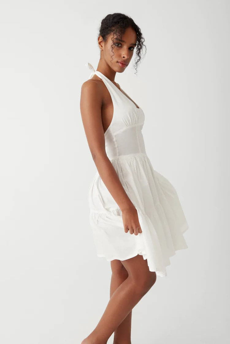 Shop Frankies Bikinis Frankies Bikinis Tulsa Halter Midi Dress as seen on Malin Andersson Maxi Dress for women – premium loungewear and festival fashion at Spoiled Brat