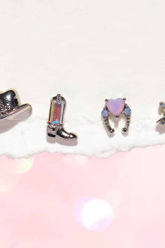 Shop Girls Crew Girls Crew Cowgirl Earring Stud Set Earrings for women – premium loungewear and festival fashion at Spoiled Brat