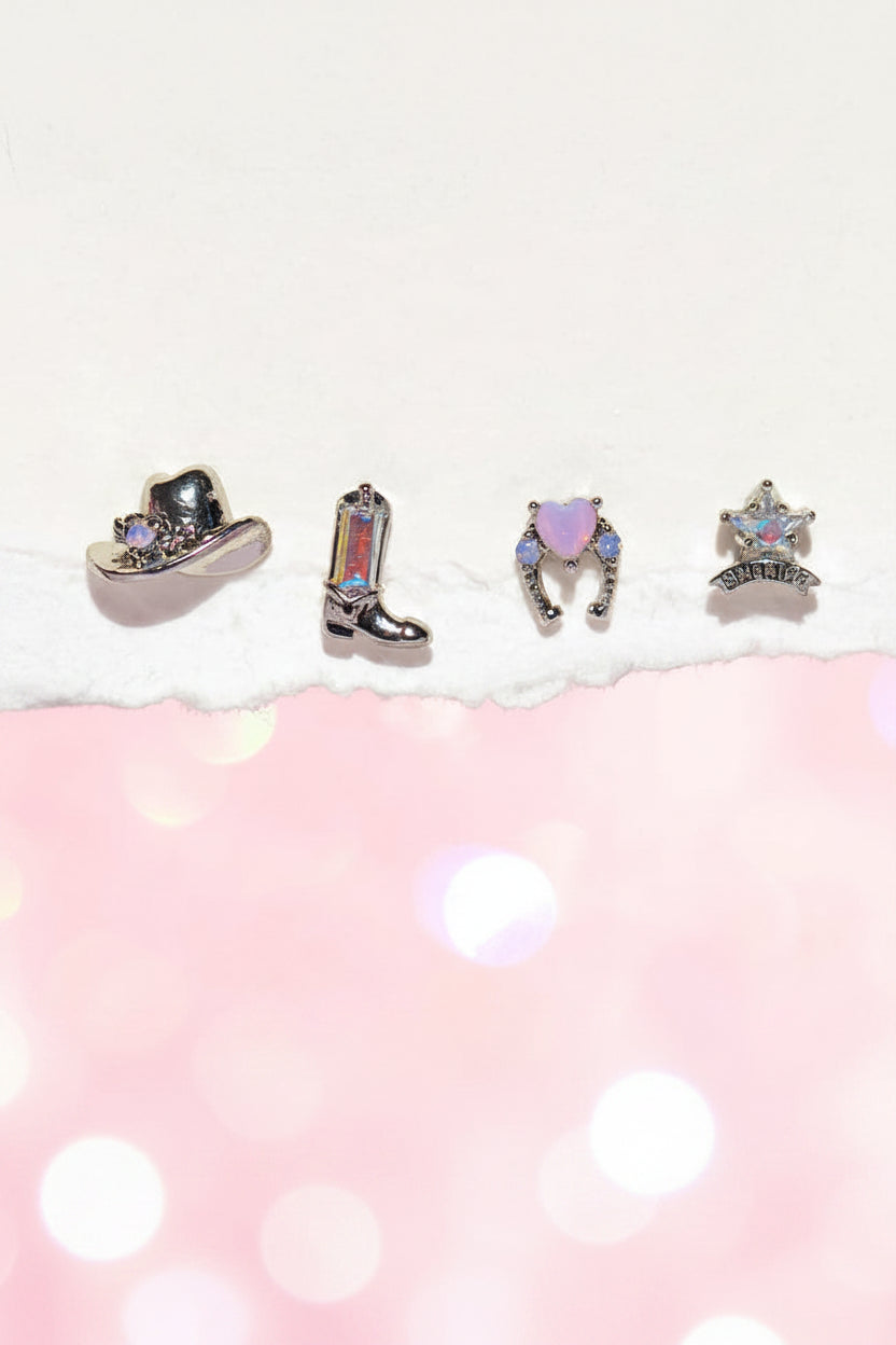 Shop Girls Crew Girls Crew Cowgirl Earring Stud Set Earrings for women – premium loungewear and festival fashion at Spoiled Brat