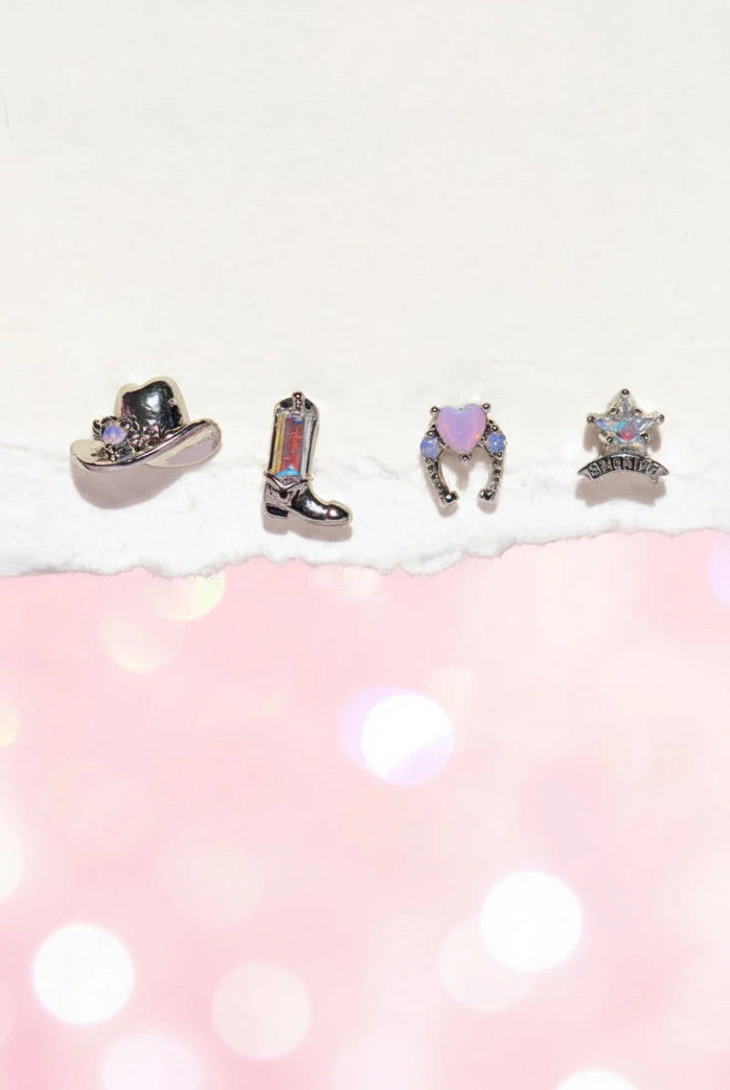 Shop Girls Crew Girls Crew Cowgirl Earring Stud Set Earrings for women – premium loungewear and festival fashion at Spoiled Brat
