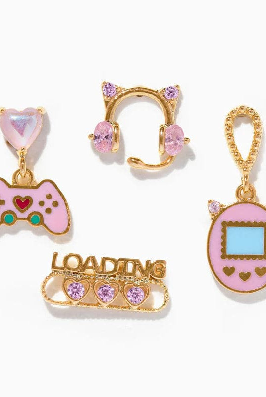 Shop Girls Crew Girls Crew Gamer Gal Earring Stud Set Earrings for women – premium loungewear and festival fashion at Spoiled Brat