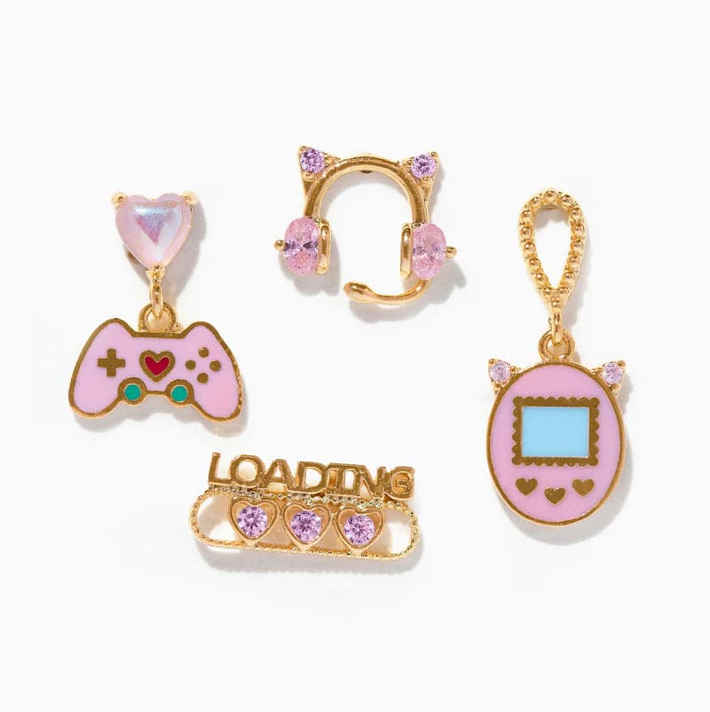 Shop Girls Crew Girls Crew Gamer Gal Earring Stud Set Earrings for women – premium loungewear and festival fashion at Spoiled Brat