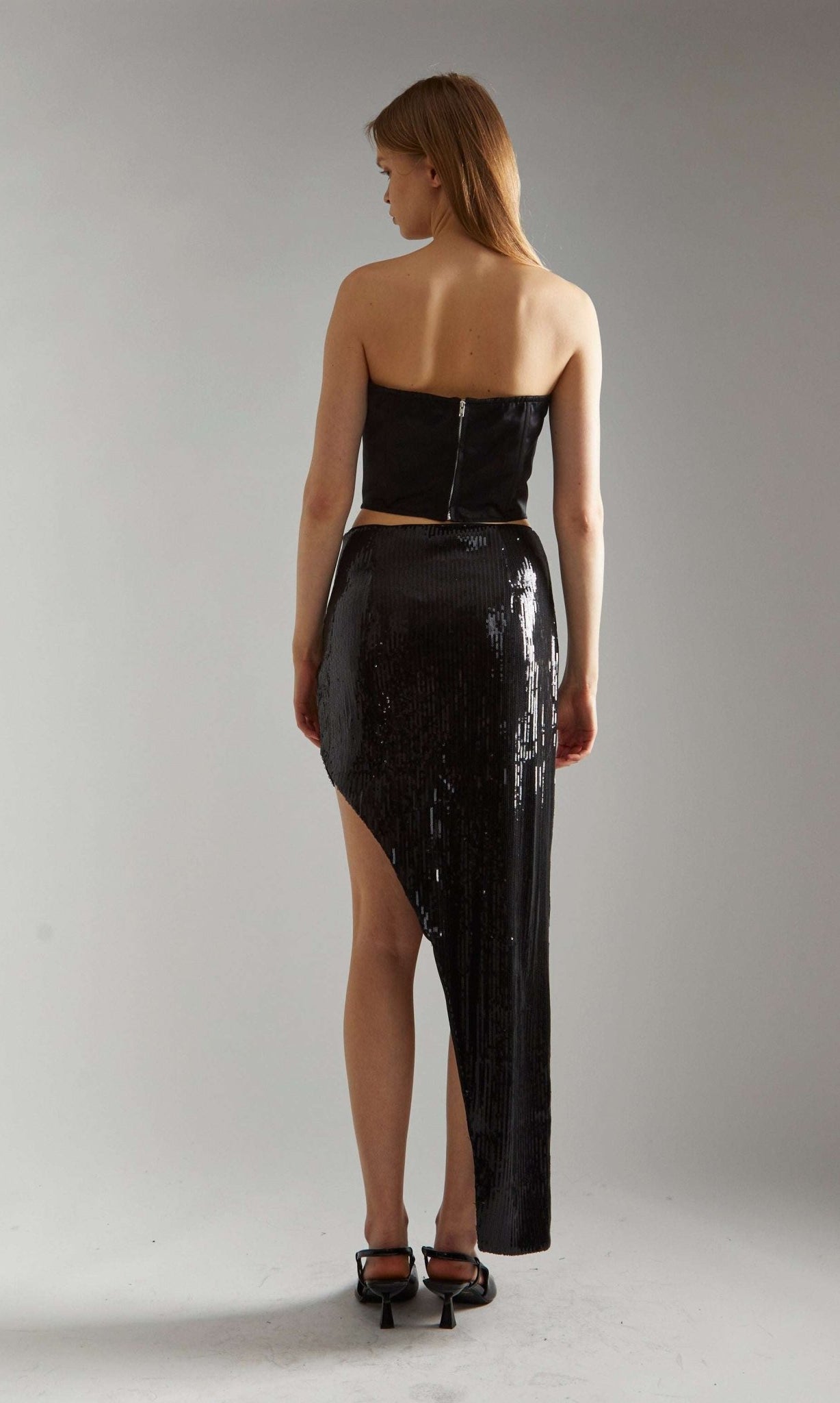 Shop Glamorous Glamorous Black - Satin Rhinestone - Flower Strapless Top Corset for women – premium loungewear and festival fashion at Spoiled Brat