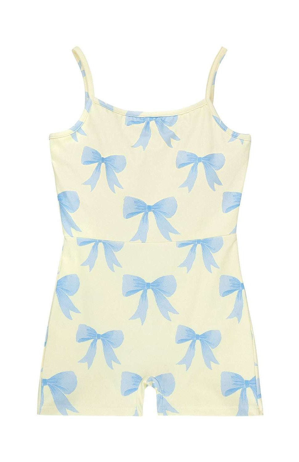 Shop Happy Camp3r Happy Camp3r Blue Bows Active Romper Suit Romper for women – premium loungewear and festival fashion at Spoiled Brat