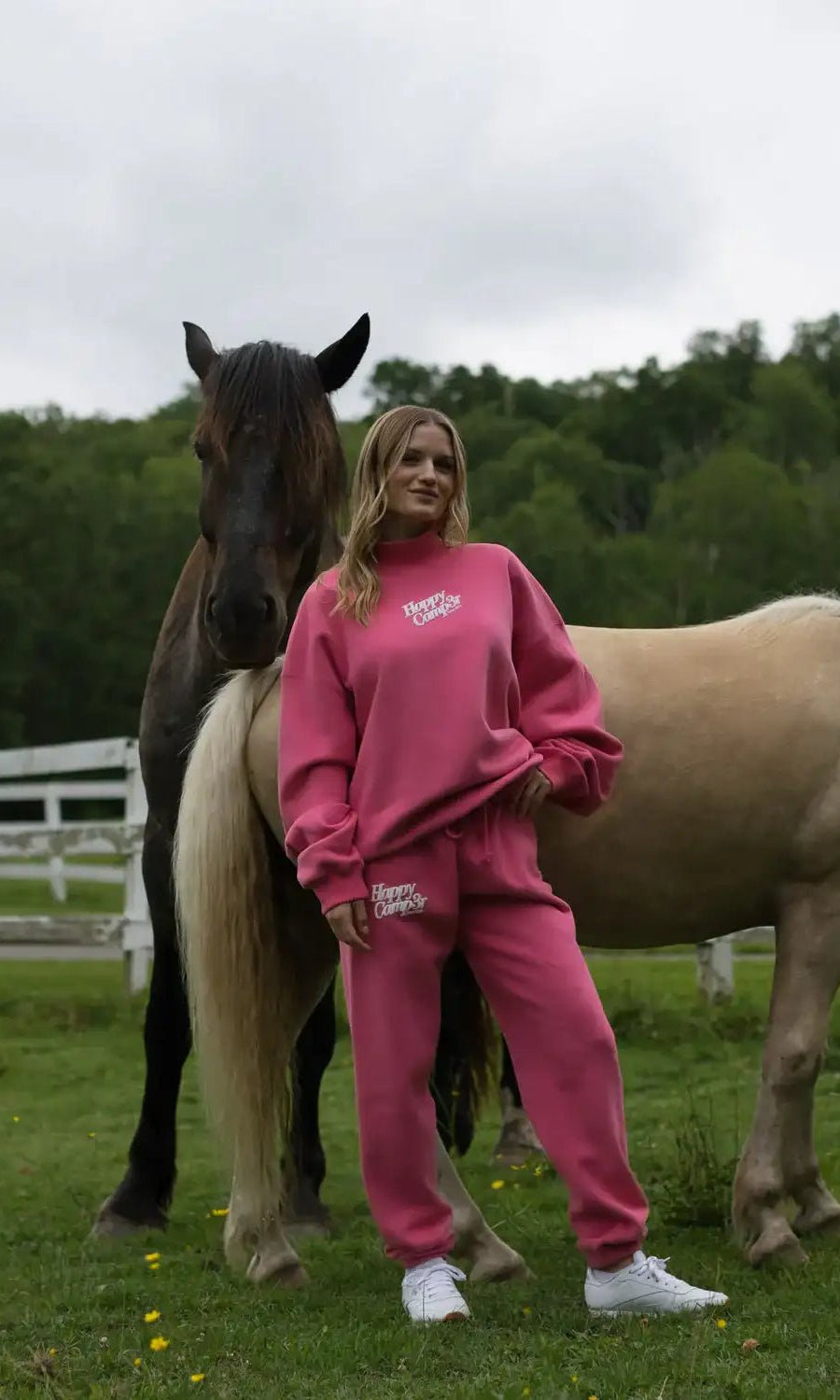 Shop Happy Camp3r Happy Camp3r Hot Pink Core Jogger Pants Leggings for women – premium loungewear and festival fashion at Spoiled Brat