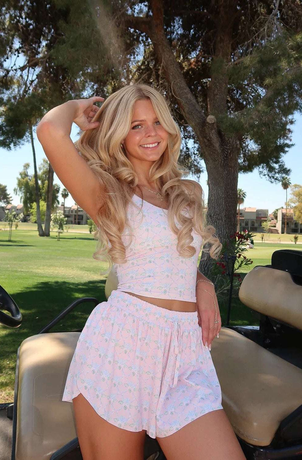 Shop Happy Camp3r Happy Camp3r Ribboned Dreams Athleisure Tank Top Tank Top for women – premium loungewear and festival fashion at Spoiled Brat