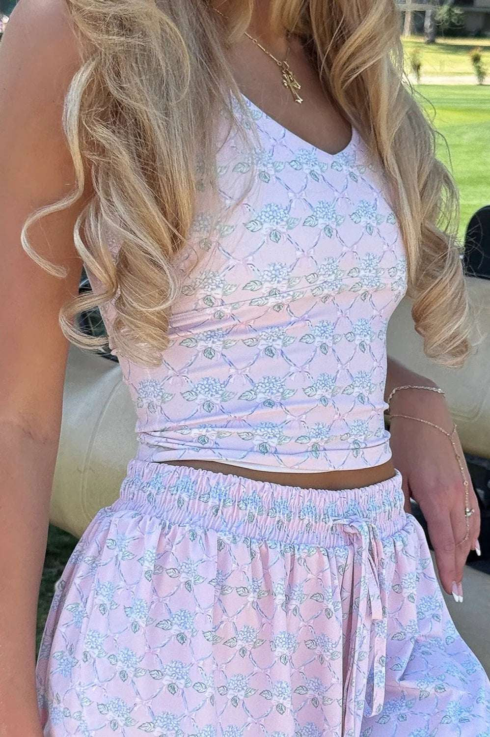 Shop Happy Camp3r Happy Camp3r Ribboned Dreams Athleisure Tank Top Tank Top for women – premium loungewear and festival fashion at Spoiled Brat