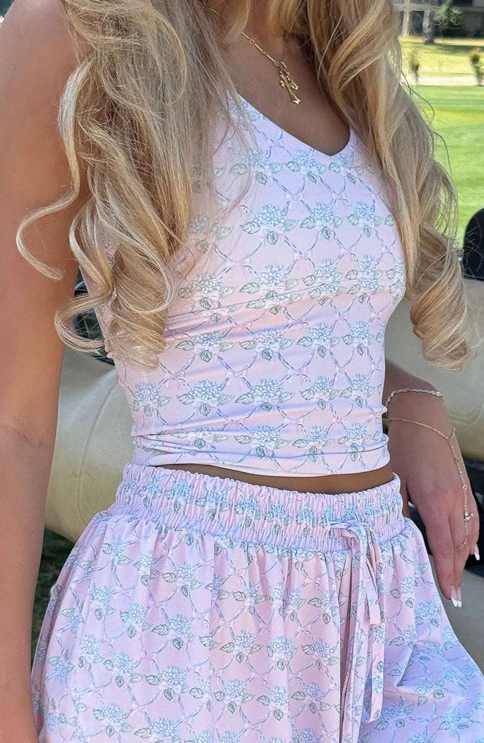 Shop Happy Camp3r Happy Camp3r Ribboned Dreams Athleisure Tank Top Tank Top for women – premium loungewear and festival fashion at Spoiled Brat