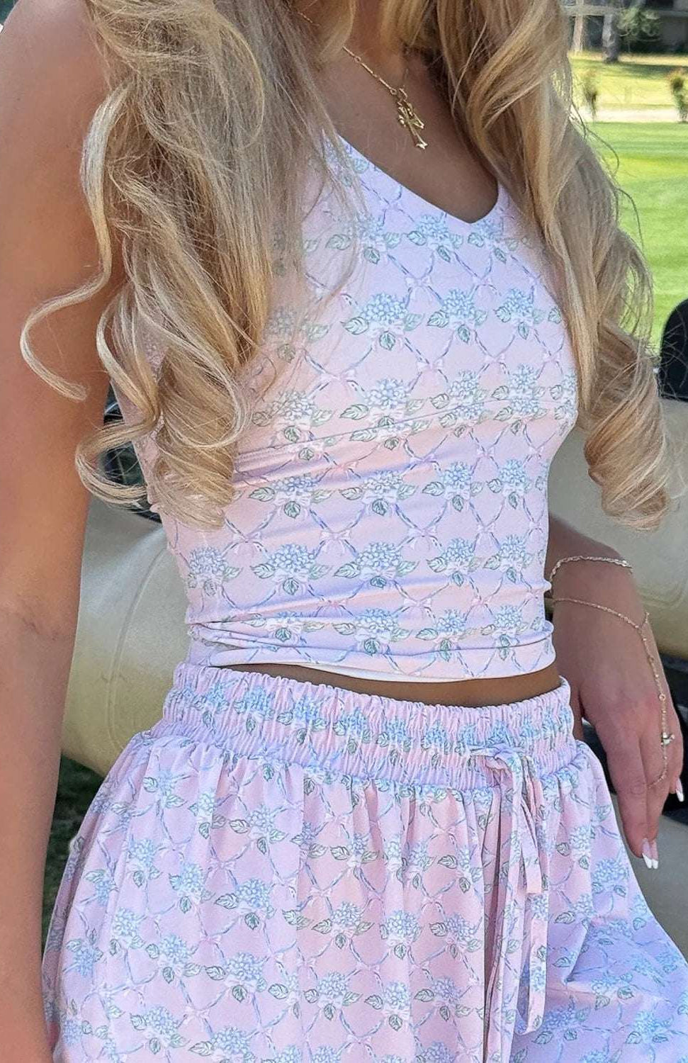 Shop Happy Camp3r Happy Camp3r Ribboned Dreams Athleisure Tank Top Tank Top for women – premium loungewear and festival fashion at Spoiled Brat