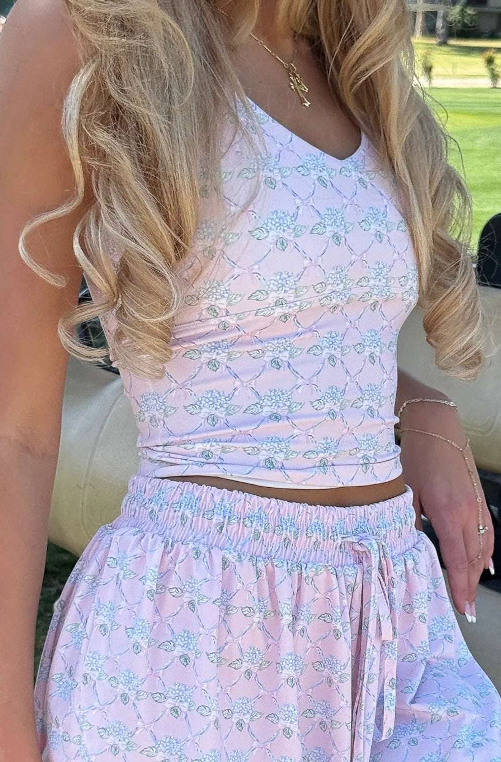 Shop Happy Camp3r Happy Camp3r Ribboned Dreams Athleisure Tank Top Tank Top for women – premium loungewear and festival fashion at Spoiled Brat