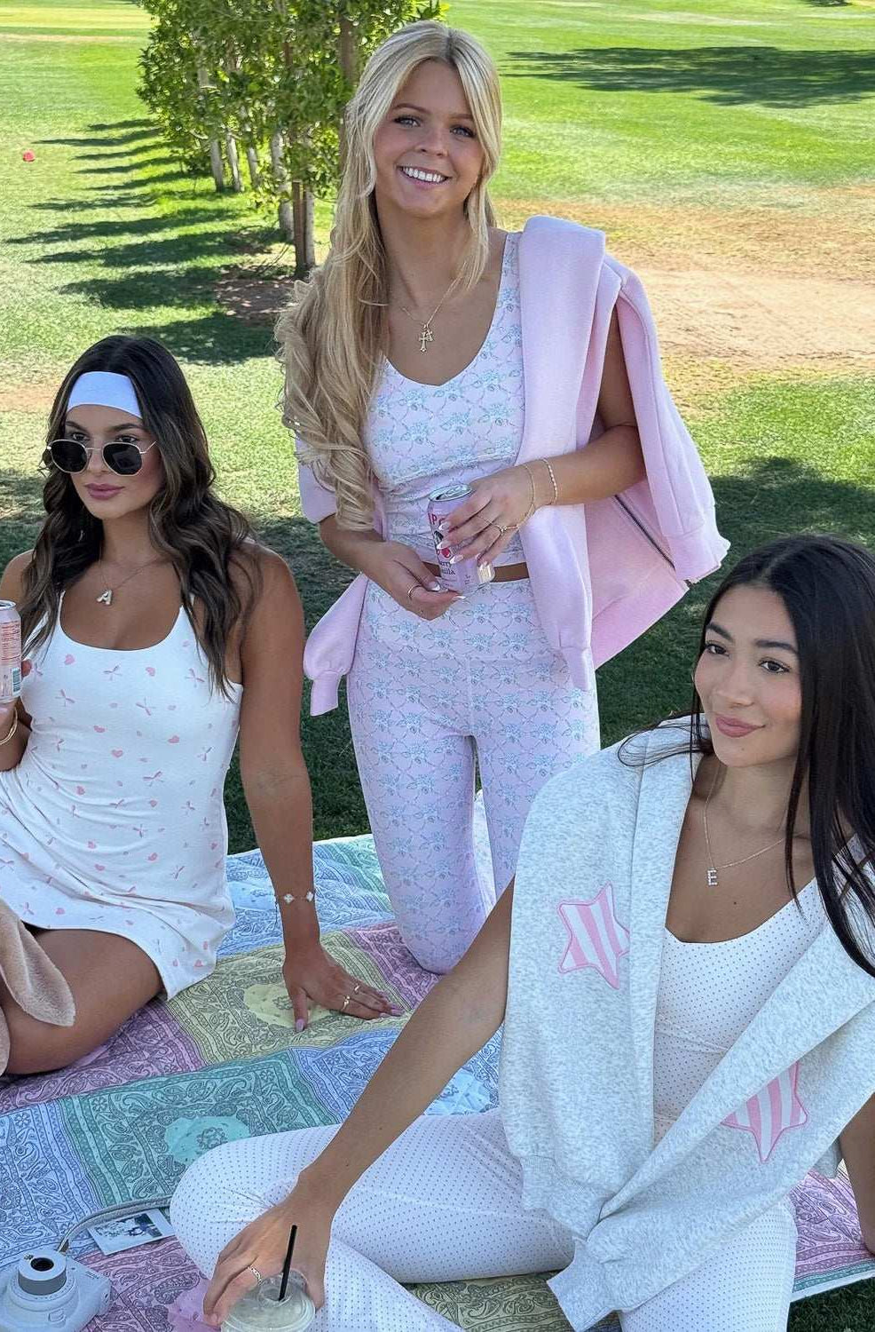 Shop Happy Camp3r Happy Camp3r Ribboned Dreams Harper Active Pants Leggings for women – premium loungewear and festival fashion at Spoiled Brat