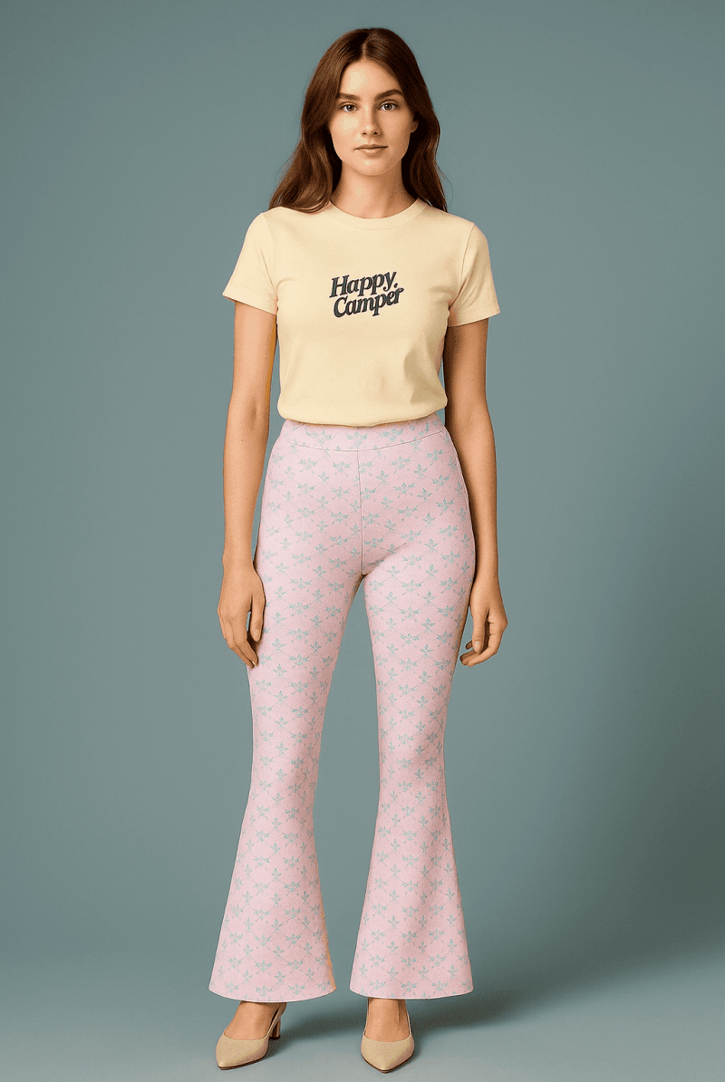 Shop Happy Camp3r Happy Camp3r Ribboned Dreams Harper Active Pants Leggings for women – premium loungewear and festival fashion at Spoiled Brat
