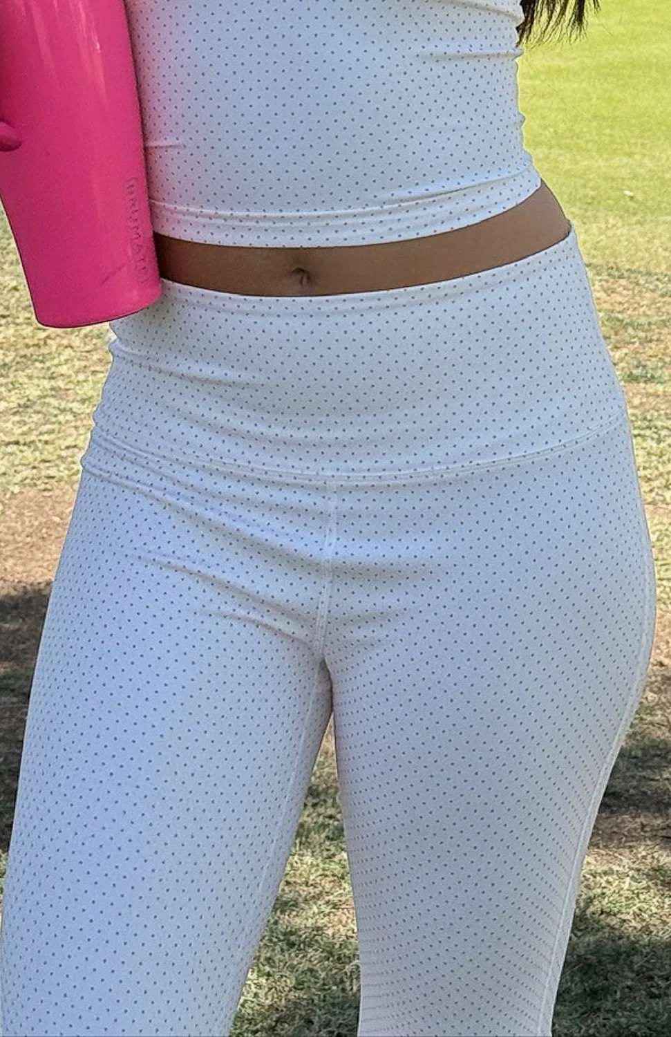 Shop Happy Camp3r Happy Camp3r Whispering Dots Harper Active Pants Leggings for women – premium loungewear and festival fashion at Spoiled Brat