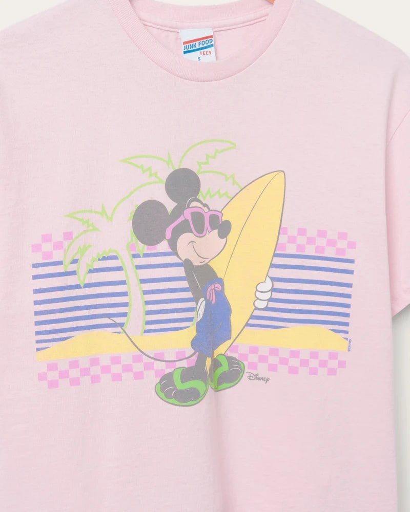 Shop Junk Food Junk Food Mickey Surf Flea Market Crop Top T-Shirt for women – premium loungewear and festival fashion at Spoiled Brat