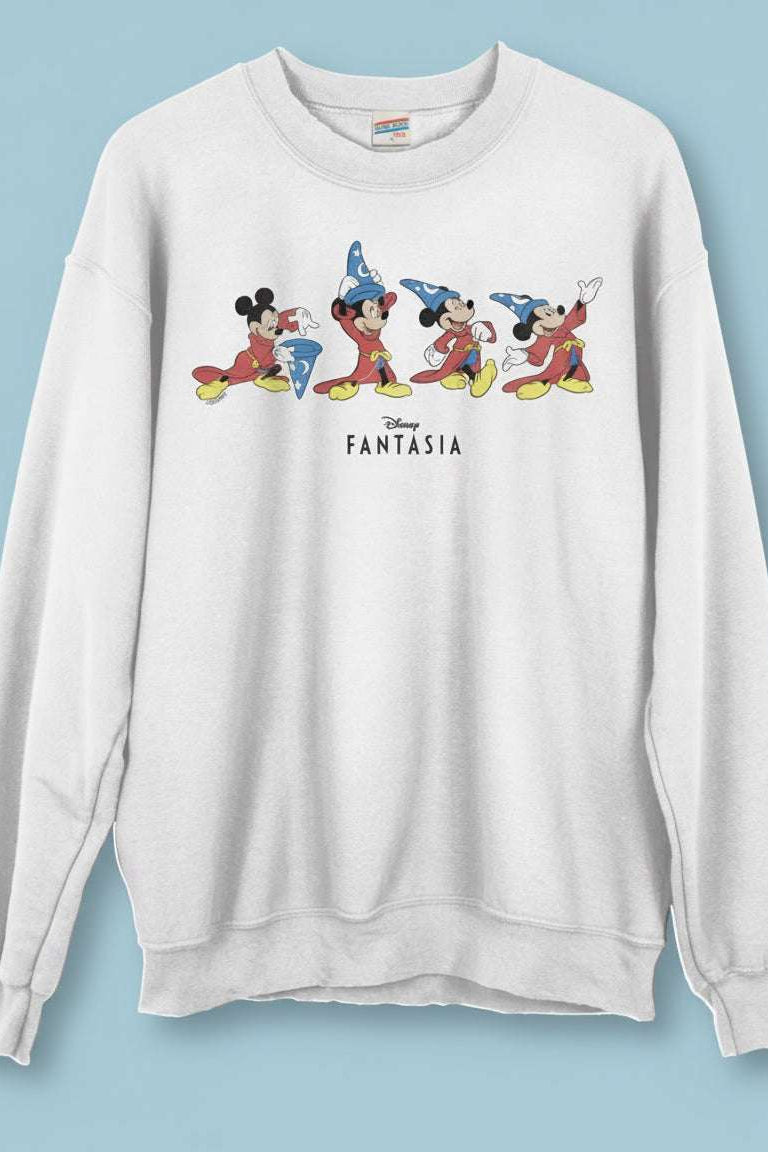 Shop Junk Food JUNKFOOD Disney Fantasia Mickey Jumper Jumper for women – premium loungewear and festival fashion at Spoiled Brat