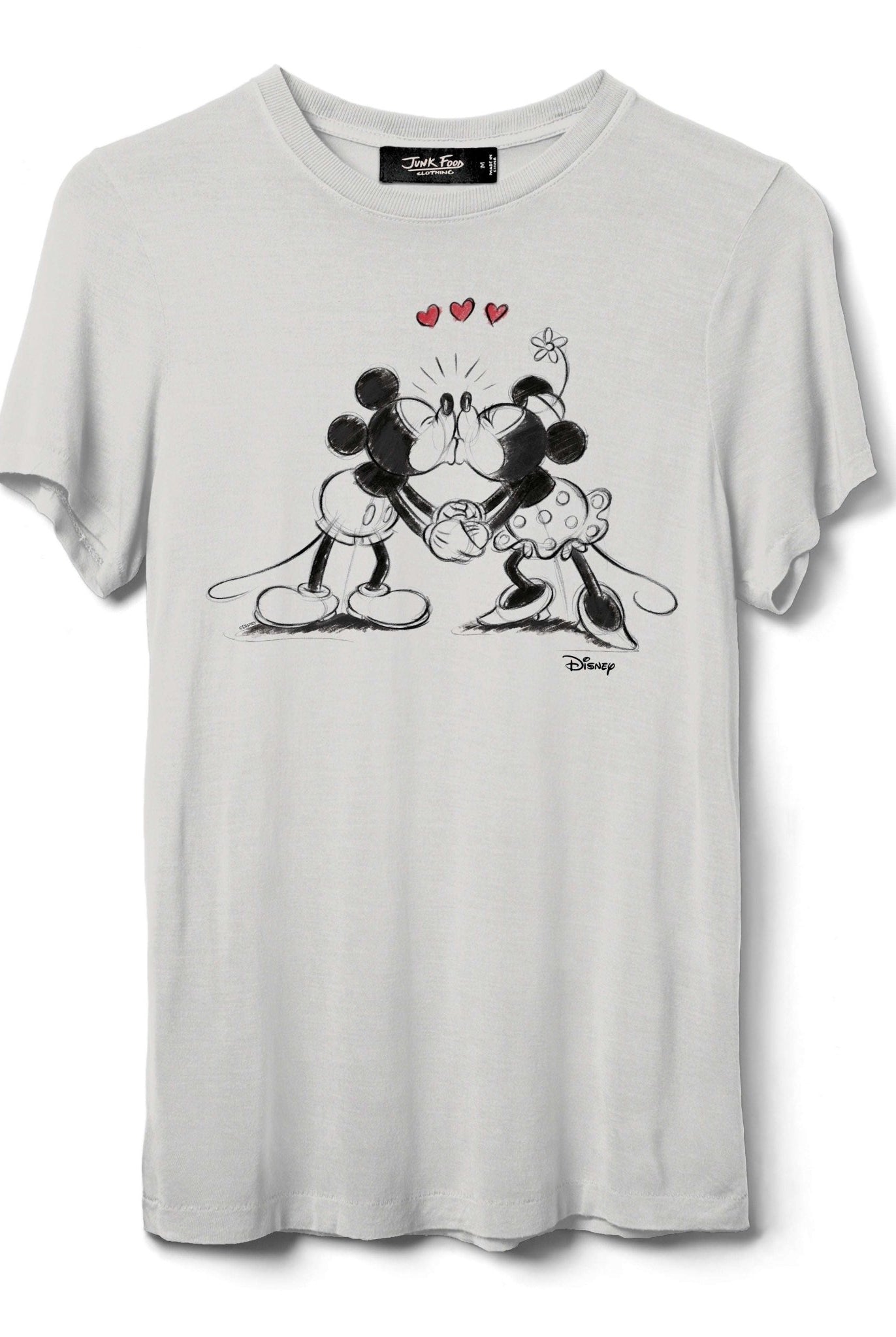 Shop Junk Food JUNKFOOD Disney Mickey and Minnie Kisses T-Shirt T-Shirt for women – premium loungewear and festival fashion at Spoiled Brat