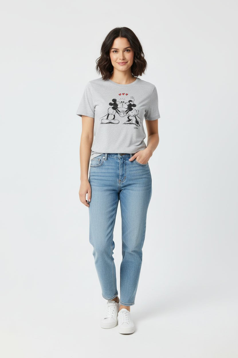 Shop Junk Food JUNKFOOD Disney Mickey and Minnie Kisses T-Shirt T-Shirt for women – premium loungewear and festival fashion at Spoiled Brat