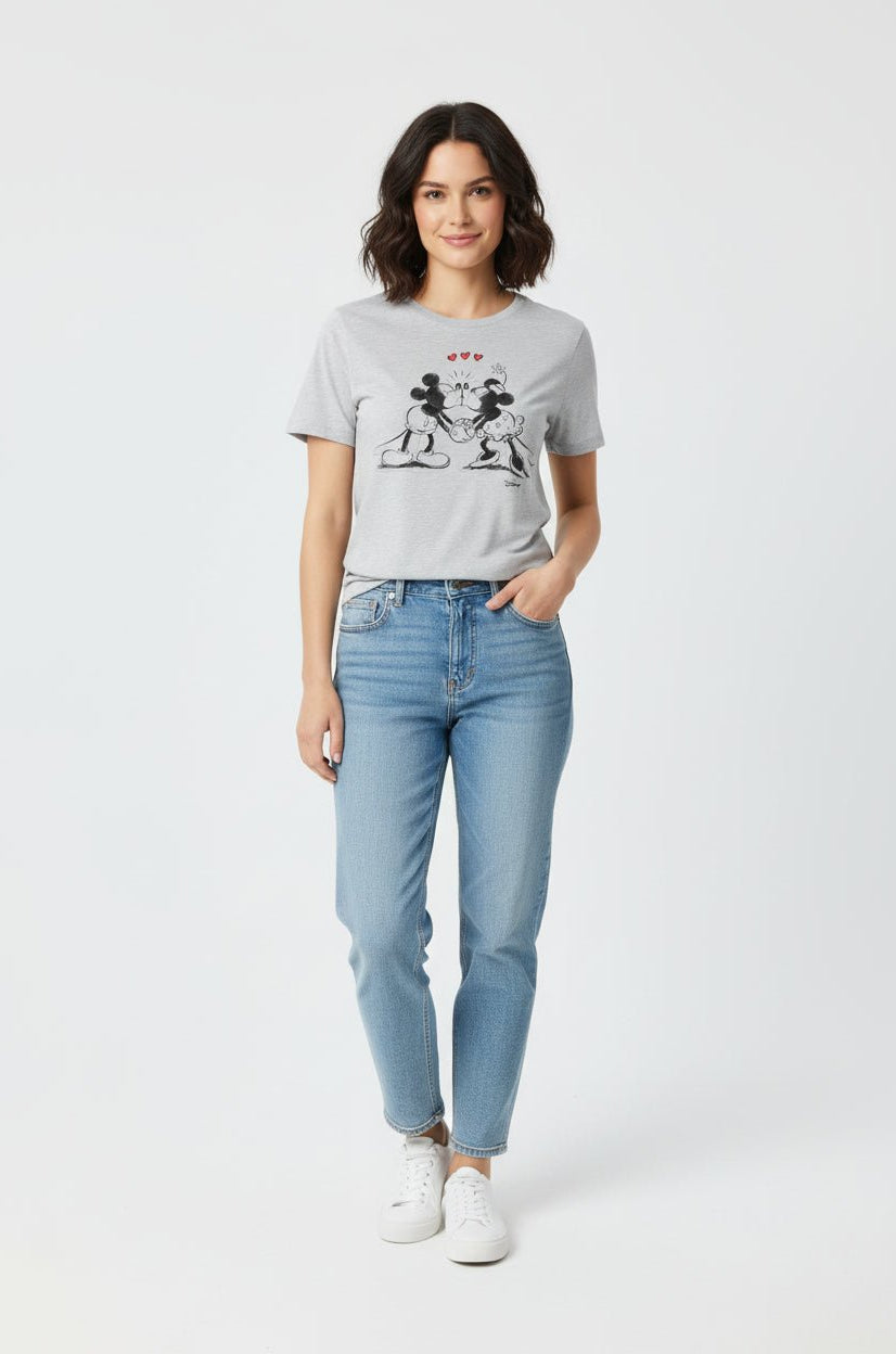 Shop Junk Food JUNKFOOD Disney Mickey and Minnie Kisses T-Shirt T-Shirt for women – premium loungewear and festival fashion at Spoiled Brat