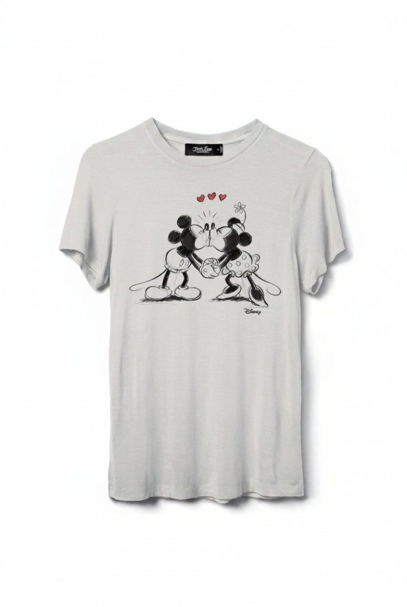 Shop Junk Food JUNKFOOD Disney Mickey and Minnie Kisses T-Shirt T-Shirt for women – premium loungewear and festival fashion at Spoiled Brat