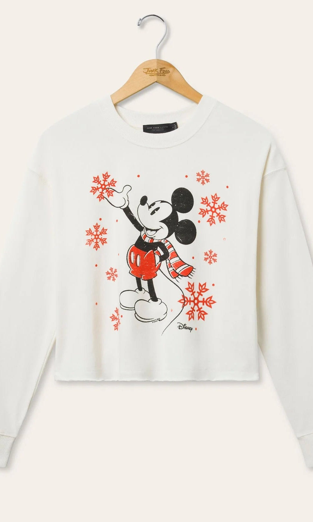 JUNKFOOD Disney Mickey Snowflake Christmas Jumper by Junk Food – Jumper – S | Spoiled Brat UK