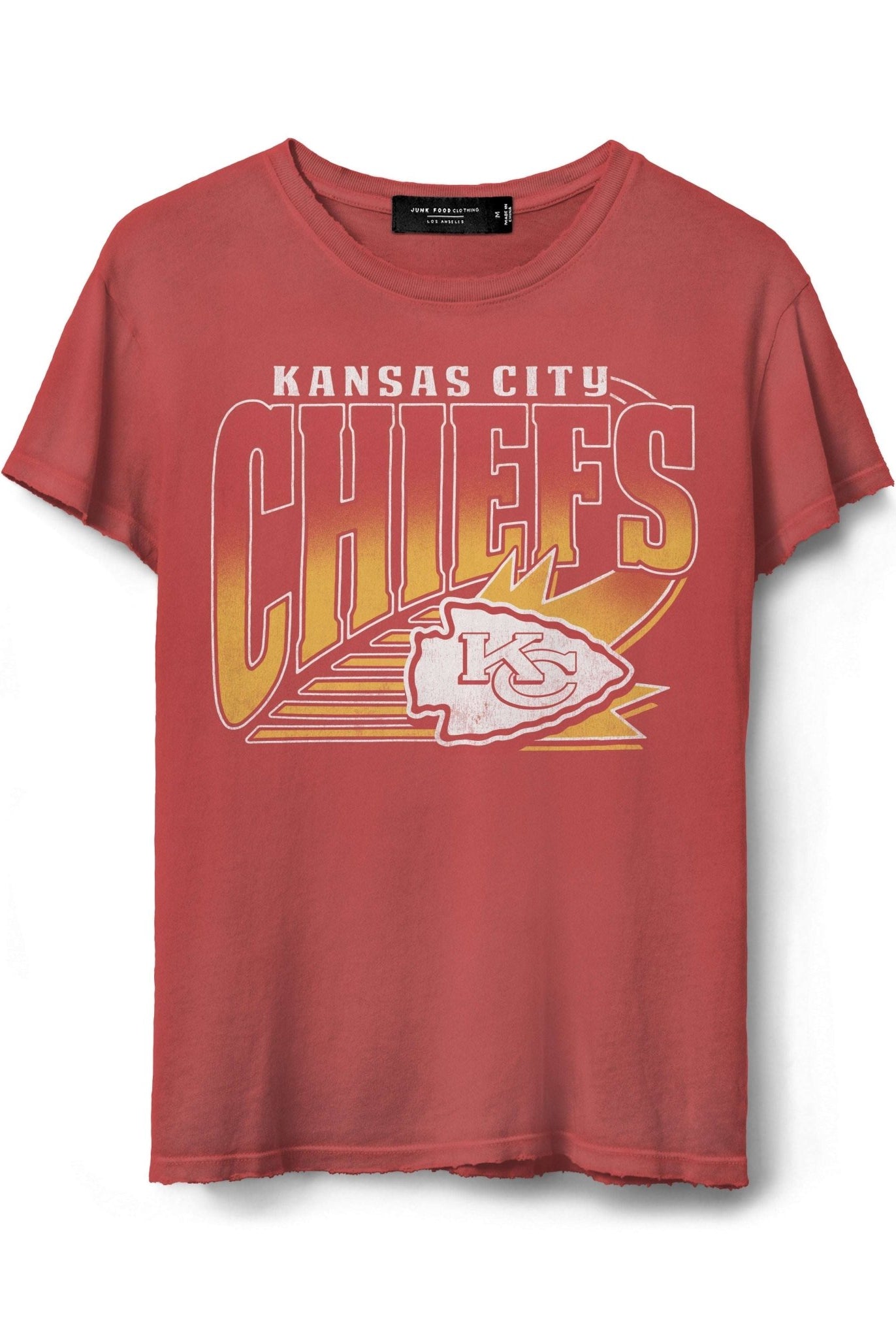 Shop Junk Food JUNKFOOD Kansas City Chiefs T-Shirt as seen on Taylor Swift T-Shirt for women – premium loungewear and festival fashion at Spoiled Brat