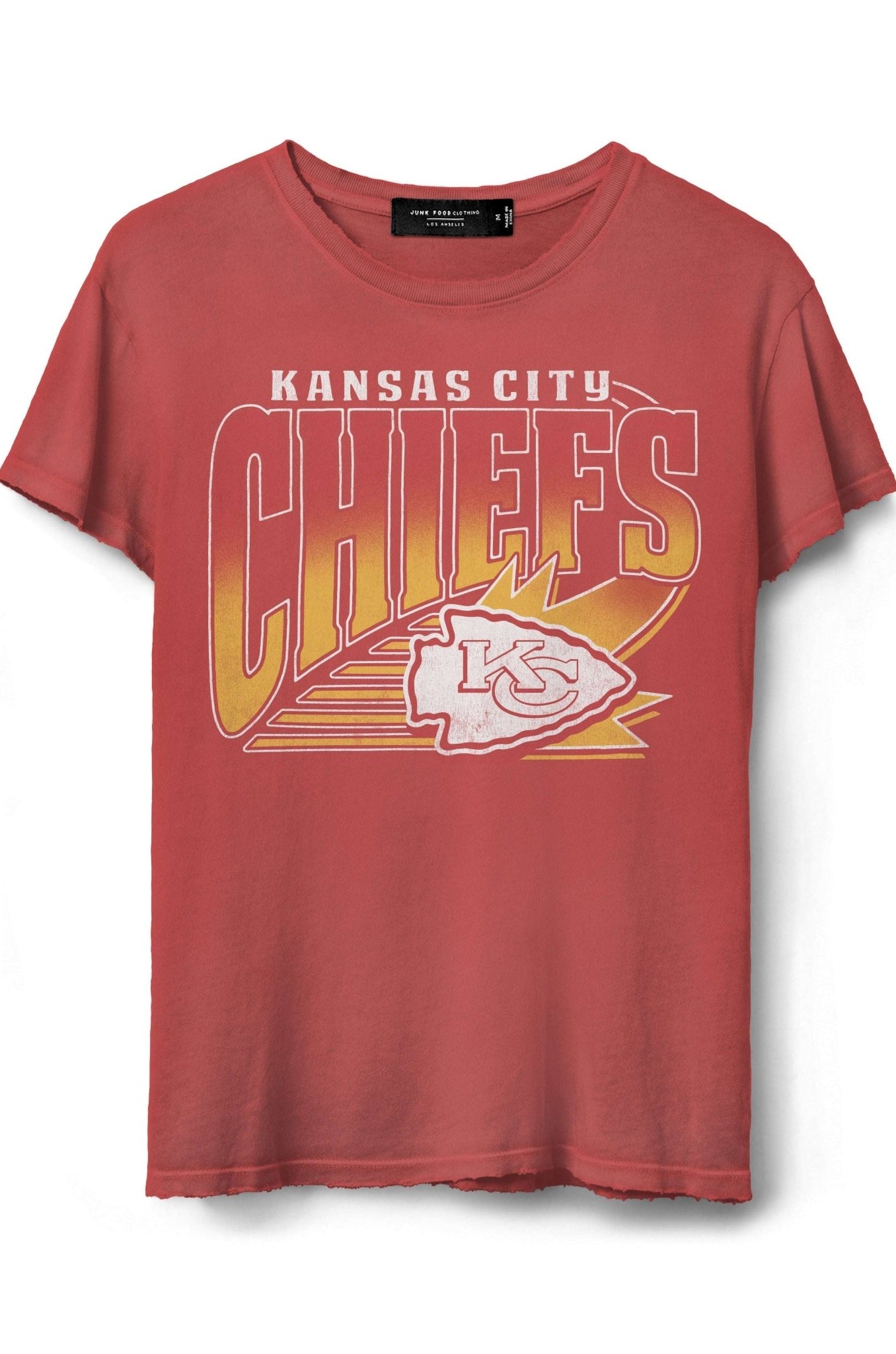 Shop Junk Food JUNKFOOD Kansas City Chiefs T-Shirt as seen on Taylor Swift T-Shirt for women – premium loungewear and festival fashion at Spoiled Brat