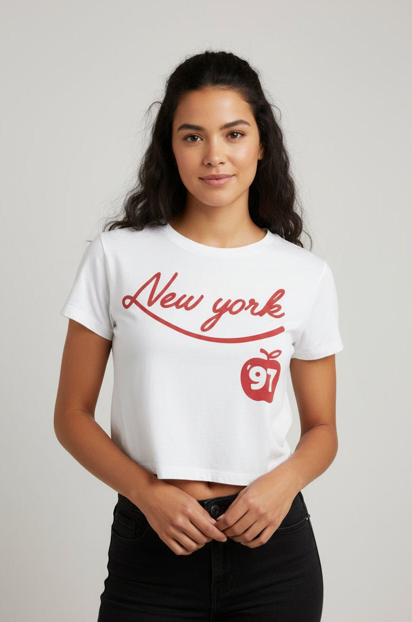 Shop Junk Food JUNKFOOD New York 97 T-Shirt T-Shirt for women – premium loungewear and festival fashion at Spoiled Brat