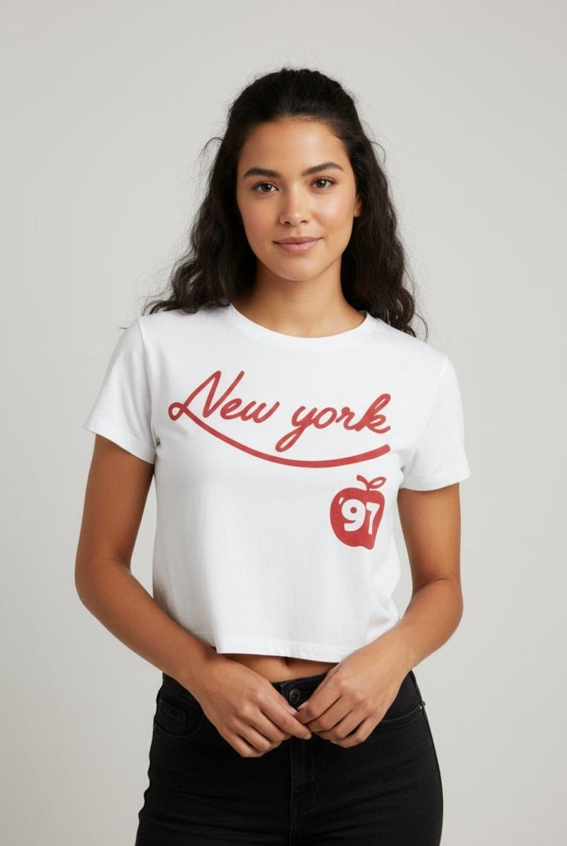 Shop Junk Food JUNKFOOD New York 97 T-Shirt T-Shirt for women – premium loungewear and festival fashion at Spoiled Brat