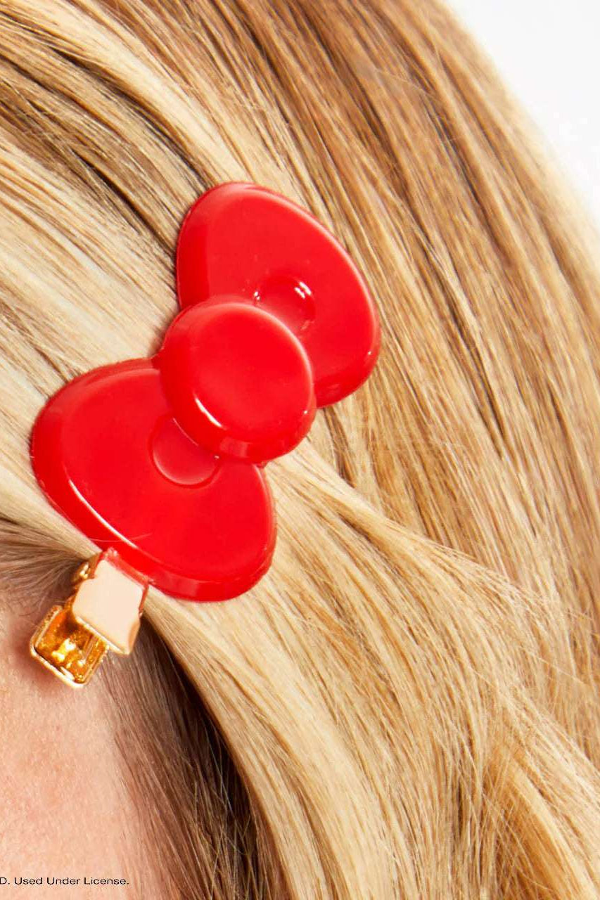 Hello Kitty x Kitsch Recycled Plastic Creaseless Clips 2pc Set by Kitsch – Hair Band – Red | Spoiled Brat UK
