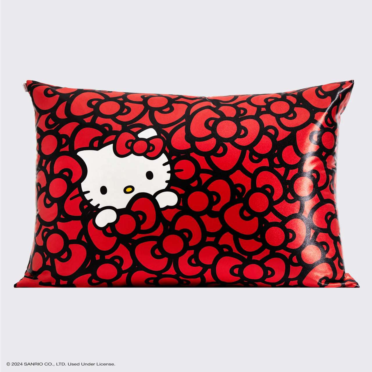 Shop Kitsch Hello Kitty x Kitsch Satin Pillowcase - Hello Kitty Bathes in a Sea of Bows Pillow for women – premium loungewear and festival fashion at Spoiled Brat