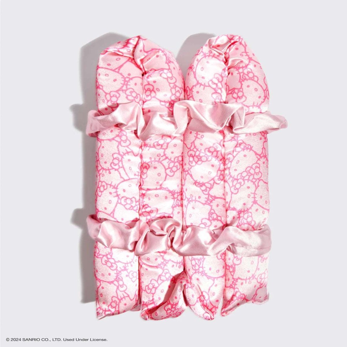 Shop Kitsch Hello Kitty x Kitsch XL Heatless Curling Set - Pink Hello Kitty Faces Hair for women – premium loungewear and festival fashion at Spoiled Brat