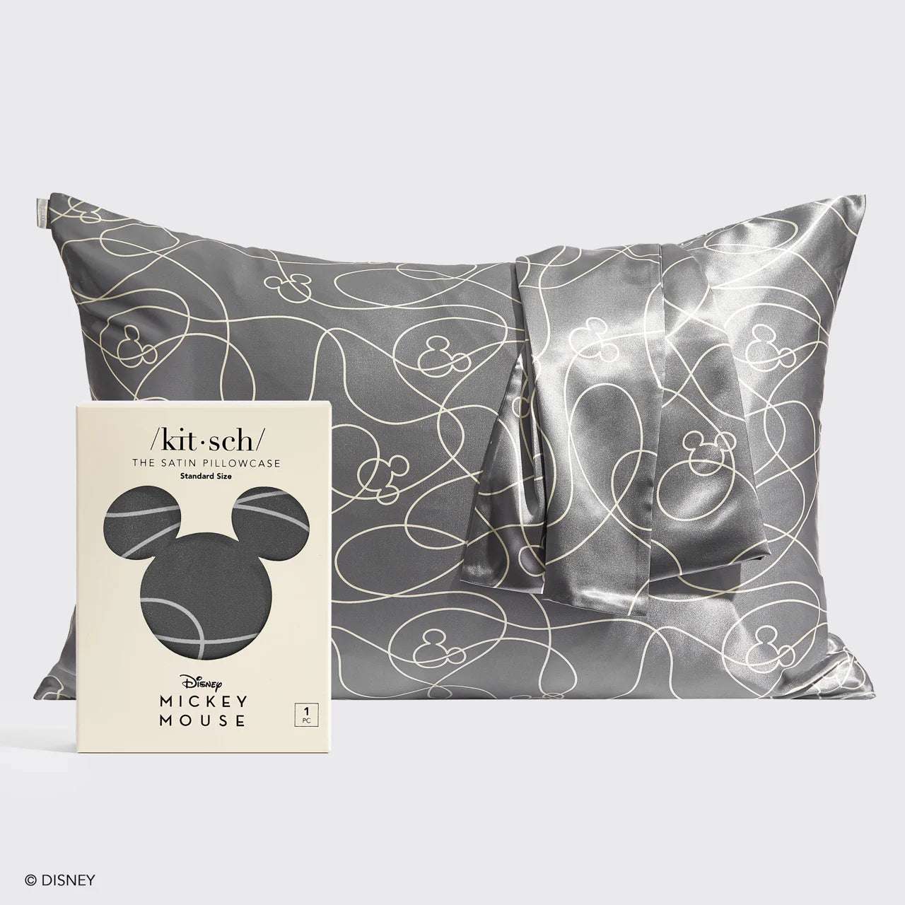 Shop Kitsch Kitsch & Mickey and Minnie Satin Pillowcase Standard Mickey Maze Pillow for women – premium loungewear and festival fashion at Spoiled Brat