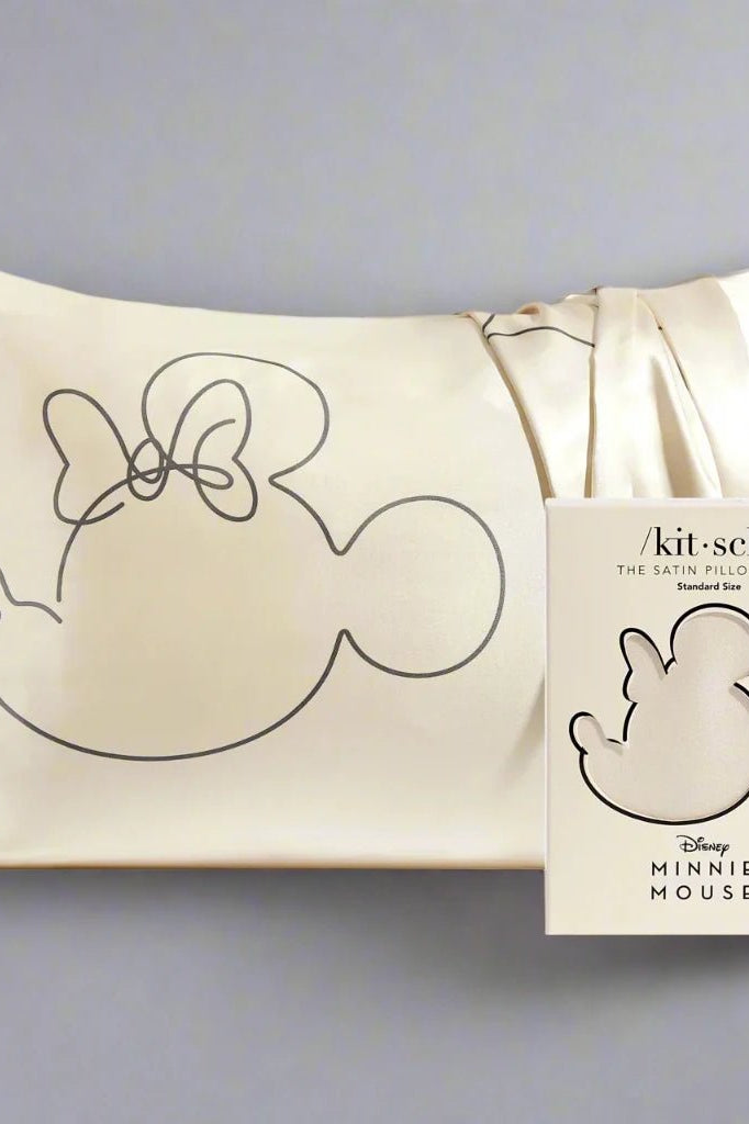 Kitsch & Mickey and Minnie Satin Pillowcase Standard Mrs Mouse by Kitsch – Pillow – Cream | Spoiled Brat UK