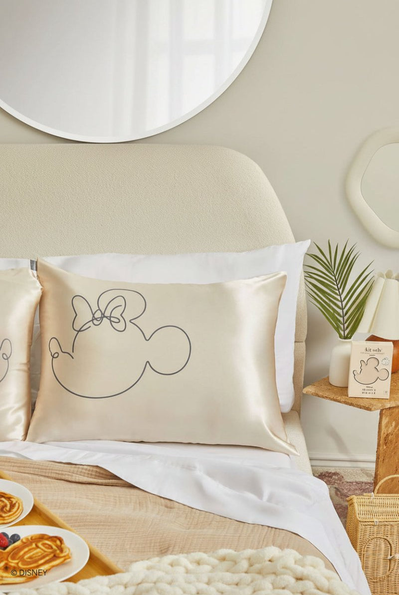 Shop Kitsch Kitsch & Mickey and Minnie Satin Pillowcase Standard Mrs Mouse Pillow for women – premium loungewear and festival fashion at Spoiled Brat