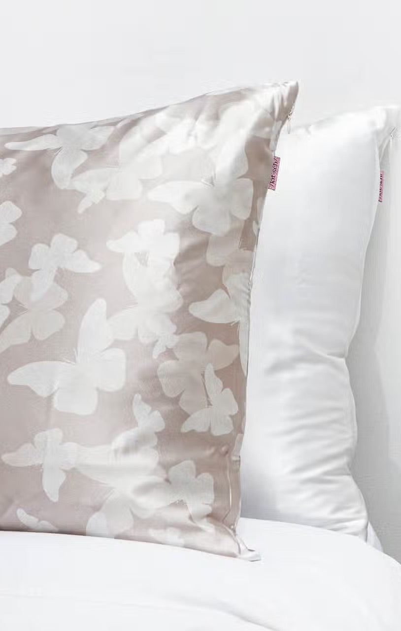 Shop Kitsch KITSCH Satin Pillowcase Champagne Butterfly Pillow for women – premium loungewear and festival fashion at Spoiled Brat