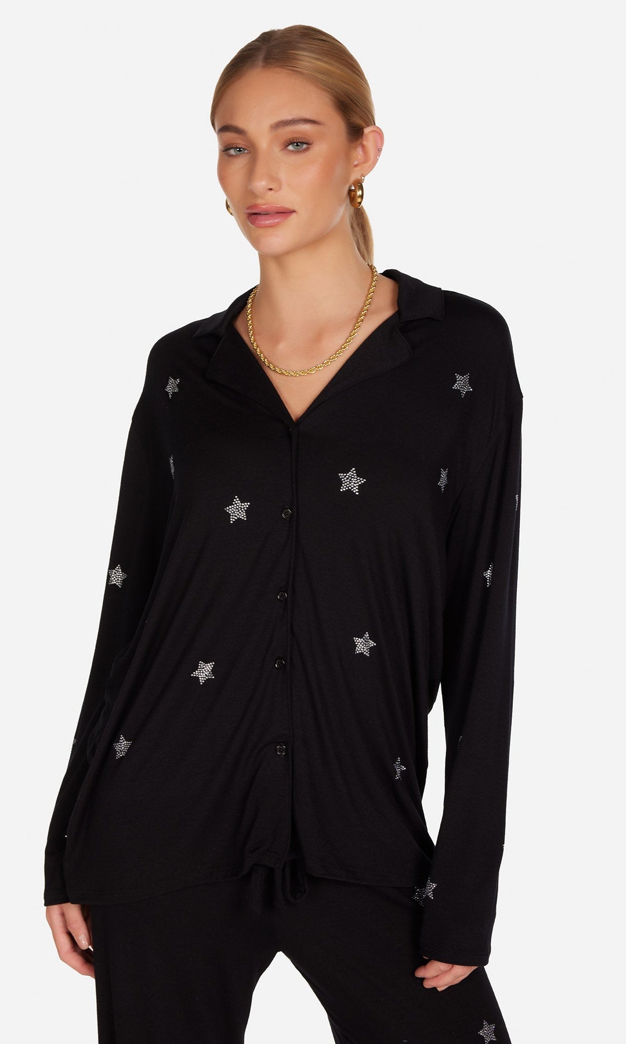Lauren Moshi Alison Crystal Mini Stars Pyjama Set by Lauren Moshi – Pyjamas – XS | Spoiled Brat UK