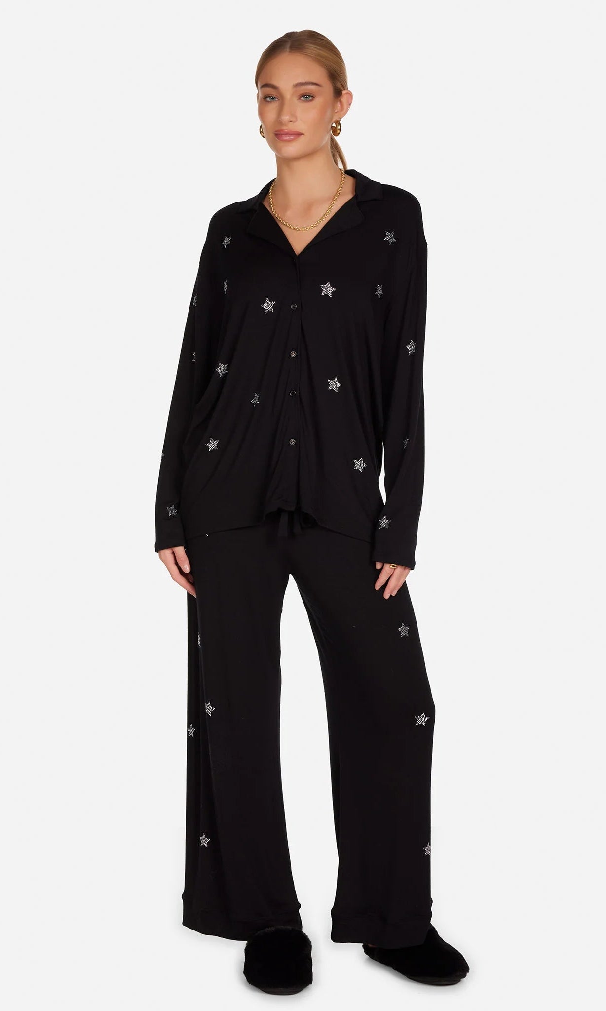 Lauren Moshi Alison Crystal Mini Stars Pyjama Set by Lauren Moshi – Pyjamas – XS | Spoiled Brat UK