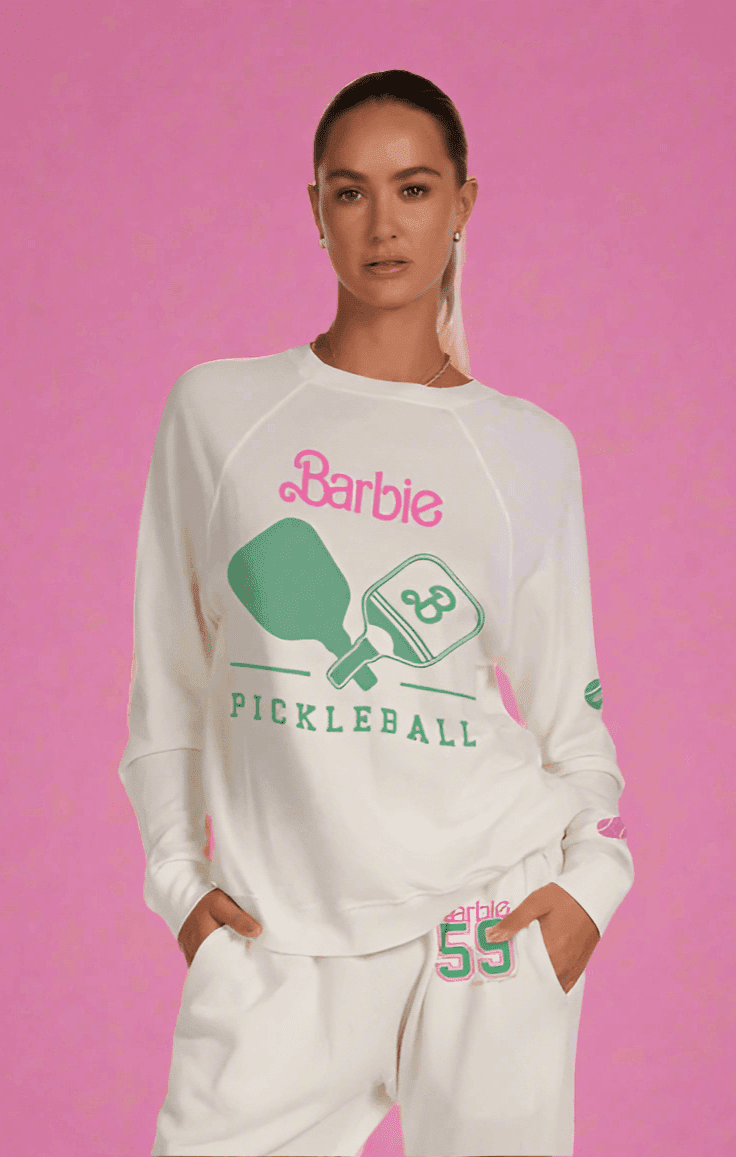 Shop Lauren Moshi Lauren Moshi Anela Barbie Pickleball Sweater Sweater for women – premium loungewear and festival fashion at Spoiled Brat
