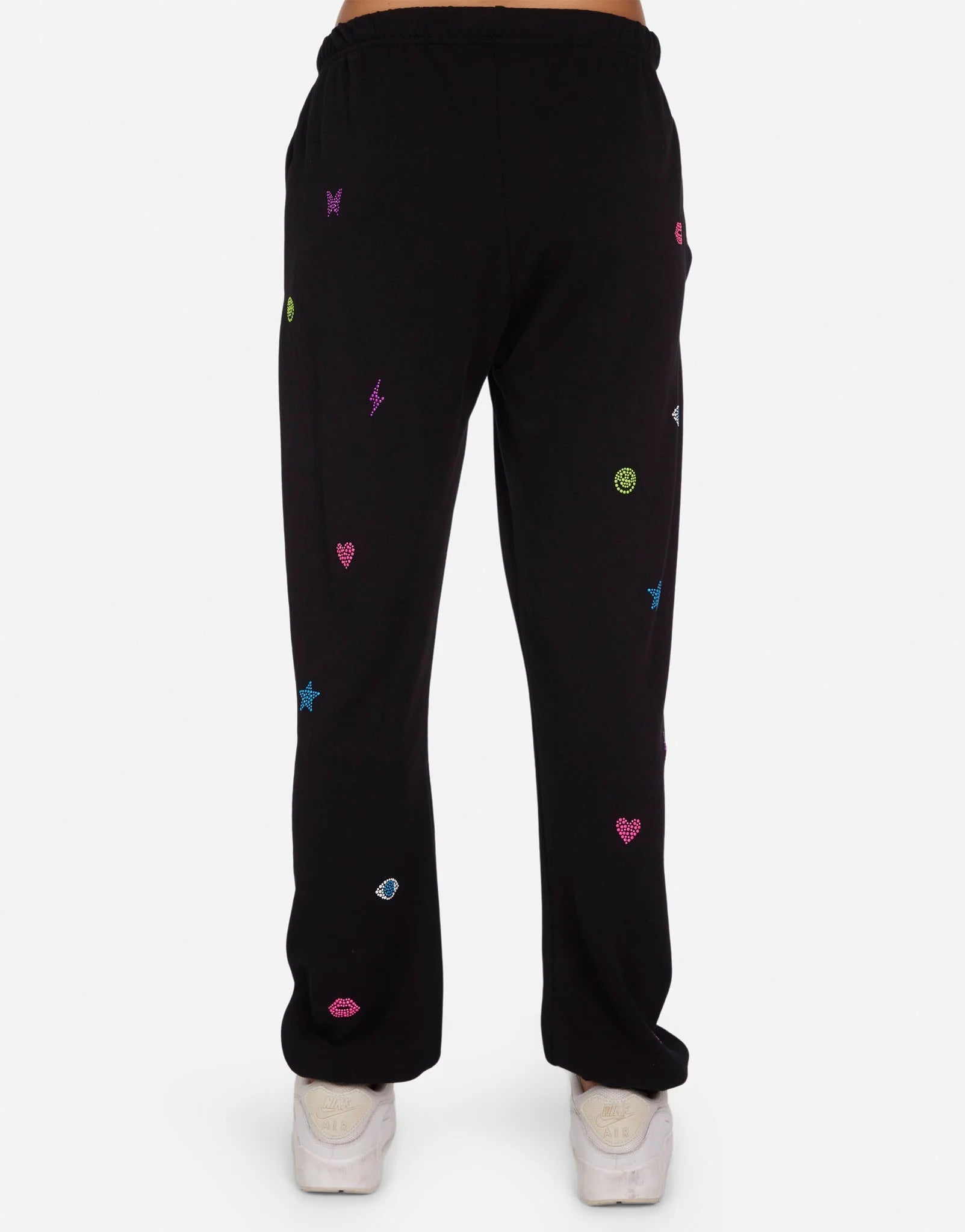 Shop Lauren Moshi Lauren Moshi Chantria Neon Stud Elements Sweatpants Sweatpants for women – premium loungewear and festival fashion at Spoiled Brat
